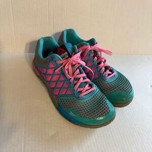 Reebok Crossfit CF74 RopePro Duracage Teal Pink Lace Up Sneaker Women 8 Athletic